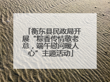 衡东县民政局开展“粽香传情敬老意，端午慰问暖人心”主题活动