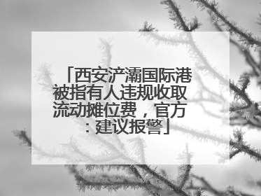 西安浐灞国际港被指有人违规收取流动摊位费，官方：建议报警
