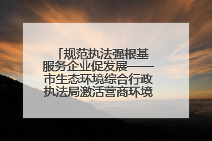 规范执法强根基 服务企业促发展——市生态环境综合行政执法局激活营商环境“绿色动能”