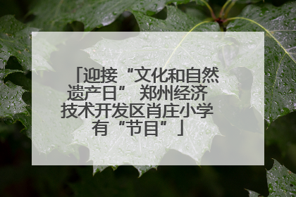 迎接“文化和自然遗产日” 郑州经济技术开发区肖庄小学有“节目”