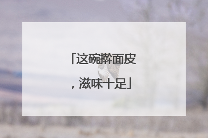 这碗擀面皮，滋味十足