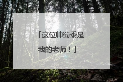 这位帅蜀黍是我的老师！