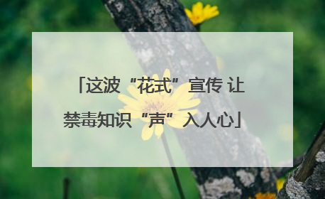 这波“花式”宣传 让禁毒知识“声”入人心