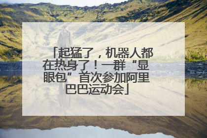 起猛了，机器人都在热身了！一群“显眼包”首次参加阿里巴巴运动会