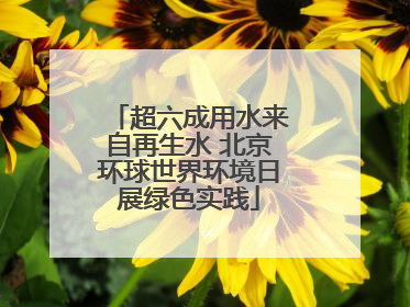 超六成用水来自再生水 北京环球世界环境日展绿色实践