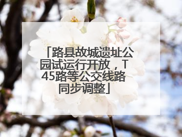 路县故城遗址公园试运行开放，T45路等公交线路同步调整