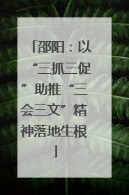 邵阳：以“三抓三促”助推“三会三文”精神落地生根