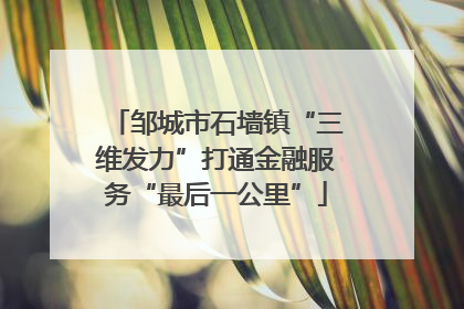 邹城市石墙镇“三维发力”打通金融服务“最后一公里”