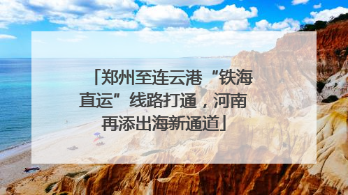 郑州至连云港“铁海直运”线路打通，河南再添出海新通道
