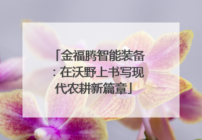 金福腾智能装备：在沃野上书写现代农耕新篇章