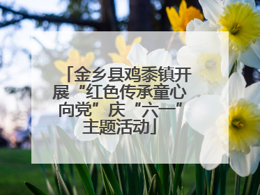 金乡县鸡黍镇开展“红色传承童心向党”庆“六一”主题活动