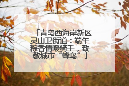 青岛西海岸新区灵山卫街道：端午粽香情暖骑手，致敬城市“蜂鸟”