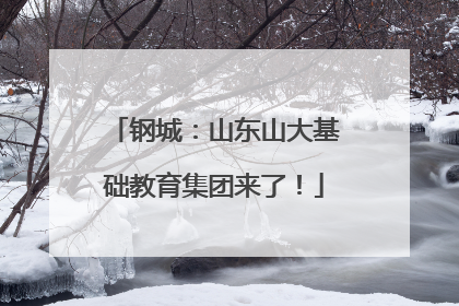 钢城：山东山大基础教育集团来了！