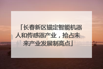 长春新区锚定智能机器人和传感器产业，抢占未来产业发展制高点