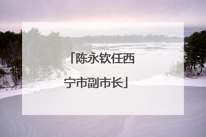 陈永钦任西宁市副市长