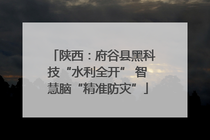 陕西：府谷县黑科技“水利全开” 智慧脑“精准防灾”