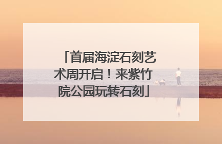 首届海淀石刻艺术周开启！来紫竹院公园玩转石刻