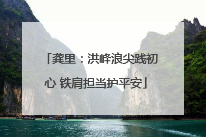 龚里：洪峰浪尖践初心 铁肩担当护平安