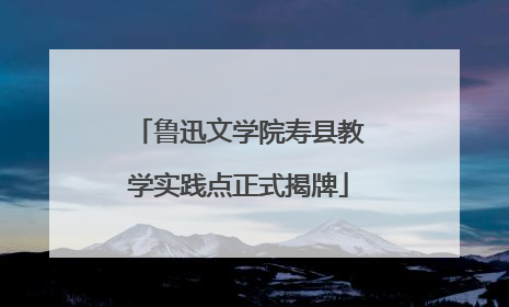 鲁迅文学院寿县教学实践点正式揭牌