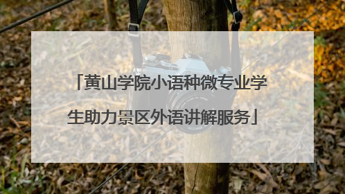 黄山学院小语种微专业学生助力景区外语讲解服务