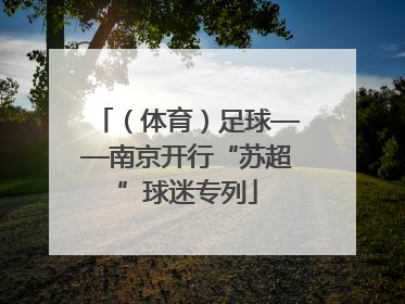 （体育）足球——南京开行“苏超”球迷专列