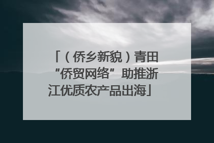 （侨乡新貌）青田“侨贸网络”助推浙江优质农产品出海