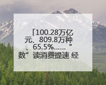 100.28万亿元、809.8万种、65.5%……“数”读消费提速 经济潜力释放