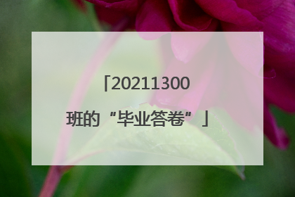 20211300班的“毕业答卷”