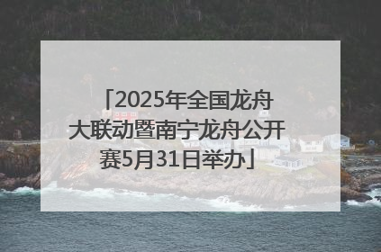 2025年全国龙舟大联动暨南宁龙舟公开赛5月31日举办