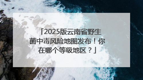 2025版云南省野生菌中毒风险地图发布！你在哪个等级地区？