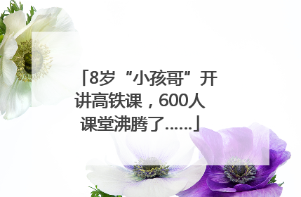 8岁“小孩哥”开讲高铁课，600人课堂沸腾了……