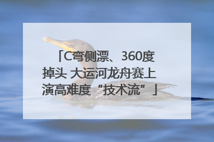 C弯侧漂、360度掉头 大运河龙舟赛上演高难度“技术流”