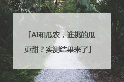 AI和瓜农，谁挑的瓜更甜？实测结果来了