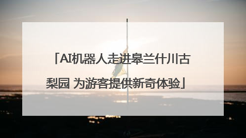 AI机器人走进皋兰什川古梨园 为游客提供新奇体验