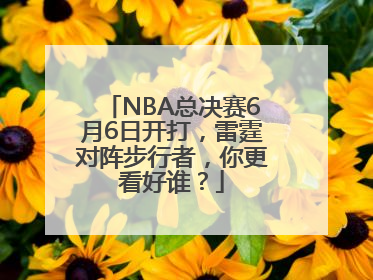 NBA总决赛6月6日开打，雷霆对阵步行者，你更看好谁？