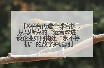 X平台再遭全球宕机，从马斯克的“运营改进”谈企业如何构建“永不停机”的数字护城河